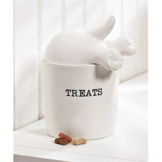 Mud Pie Dog Tail Treat Canister