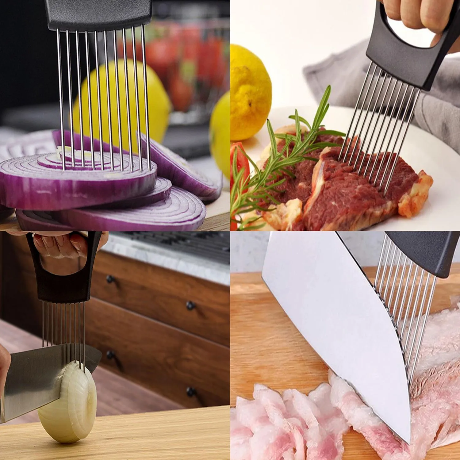 Multipurpose Stainless Steel Assistant Vegetable and Meat Slicer Holder