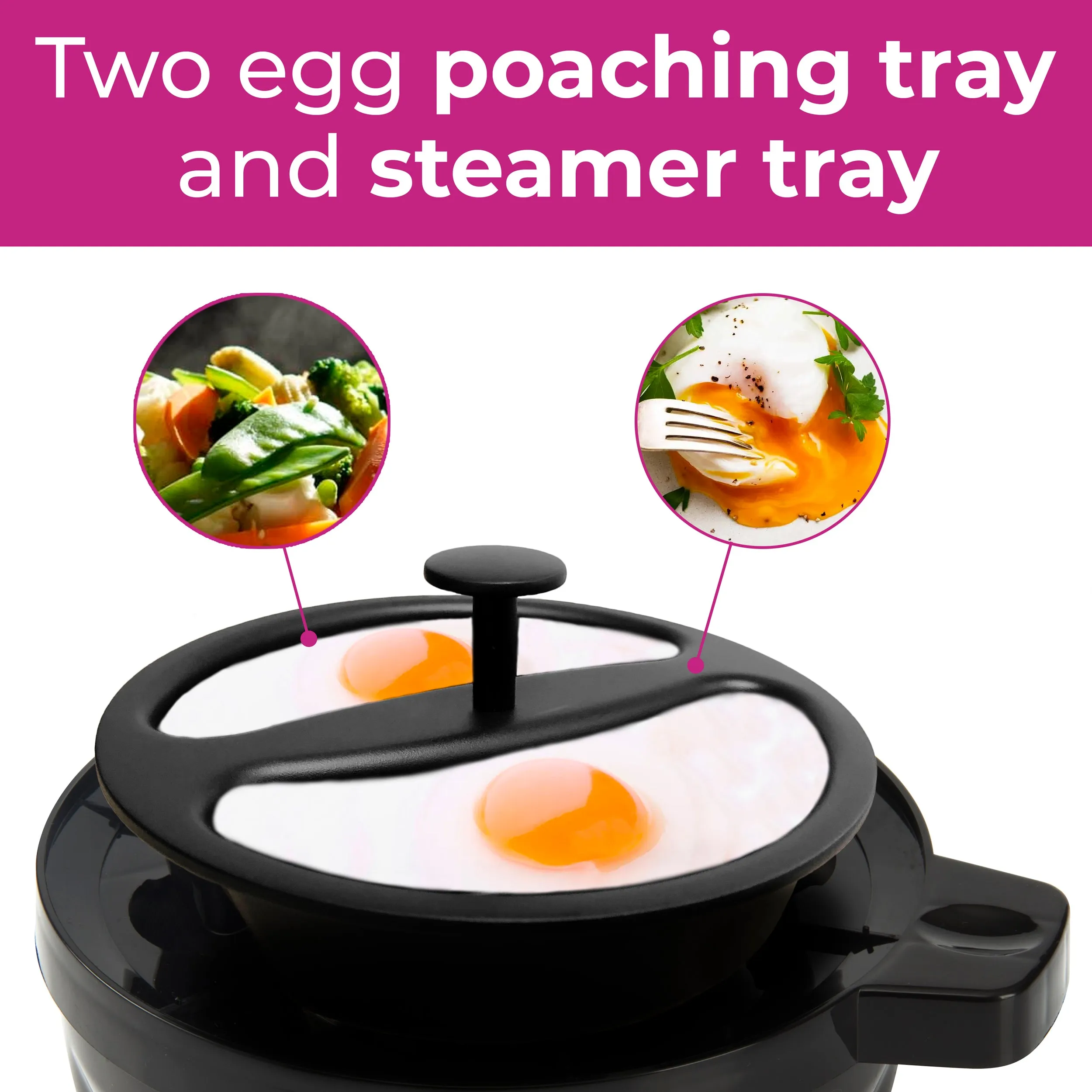 Neo Stainless Steel Electric Egg Boiler Poacher and Steamer