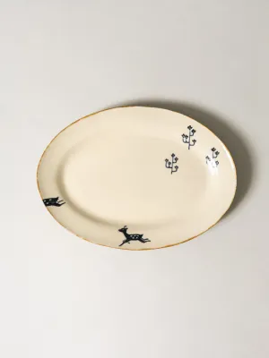 Oval Plate - Deer