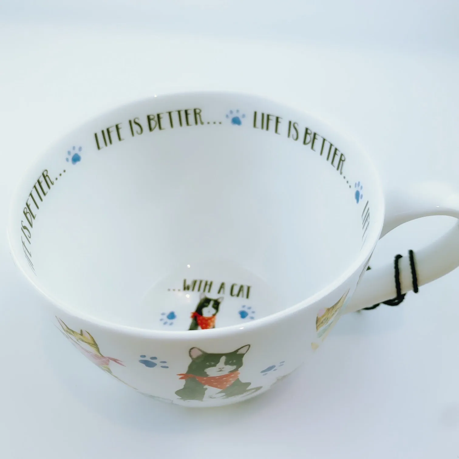 Portobello By Design 'Life Is Better With A Cat' Bone China XL Coffee Mug Tea Cup