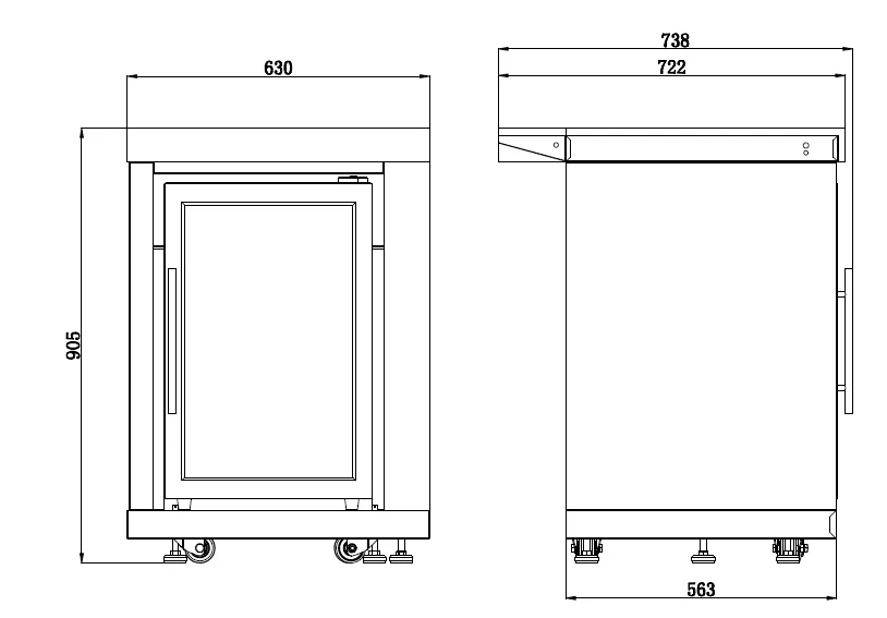 Rockpool 4B: Designer Black Outdoor BBQ Kitchen Package inc Fridge, Sink Rear Infrared, Rotisserie, BBQ Cover