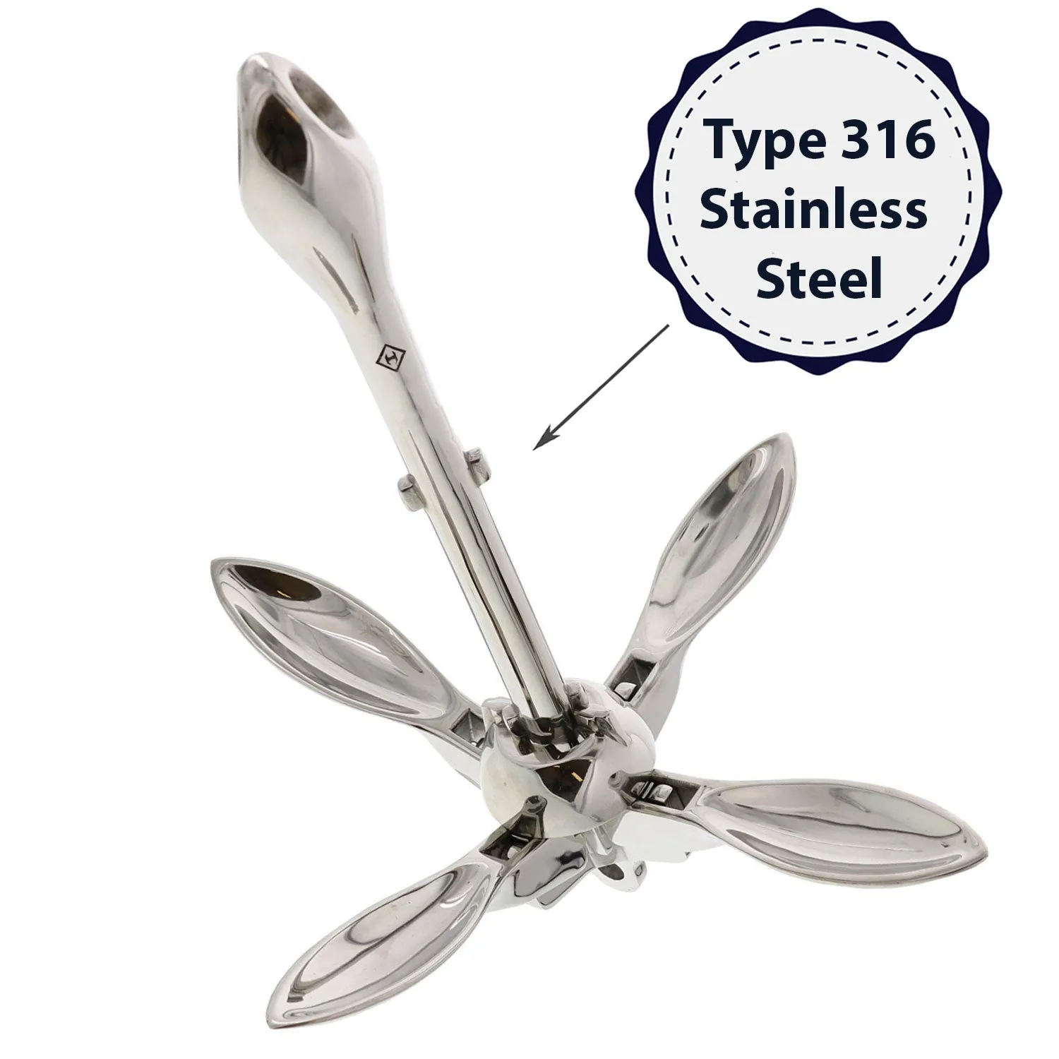 Stainless 4-Prong Folding Anchors