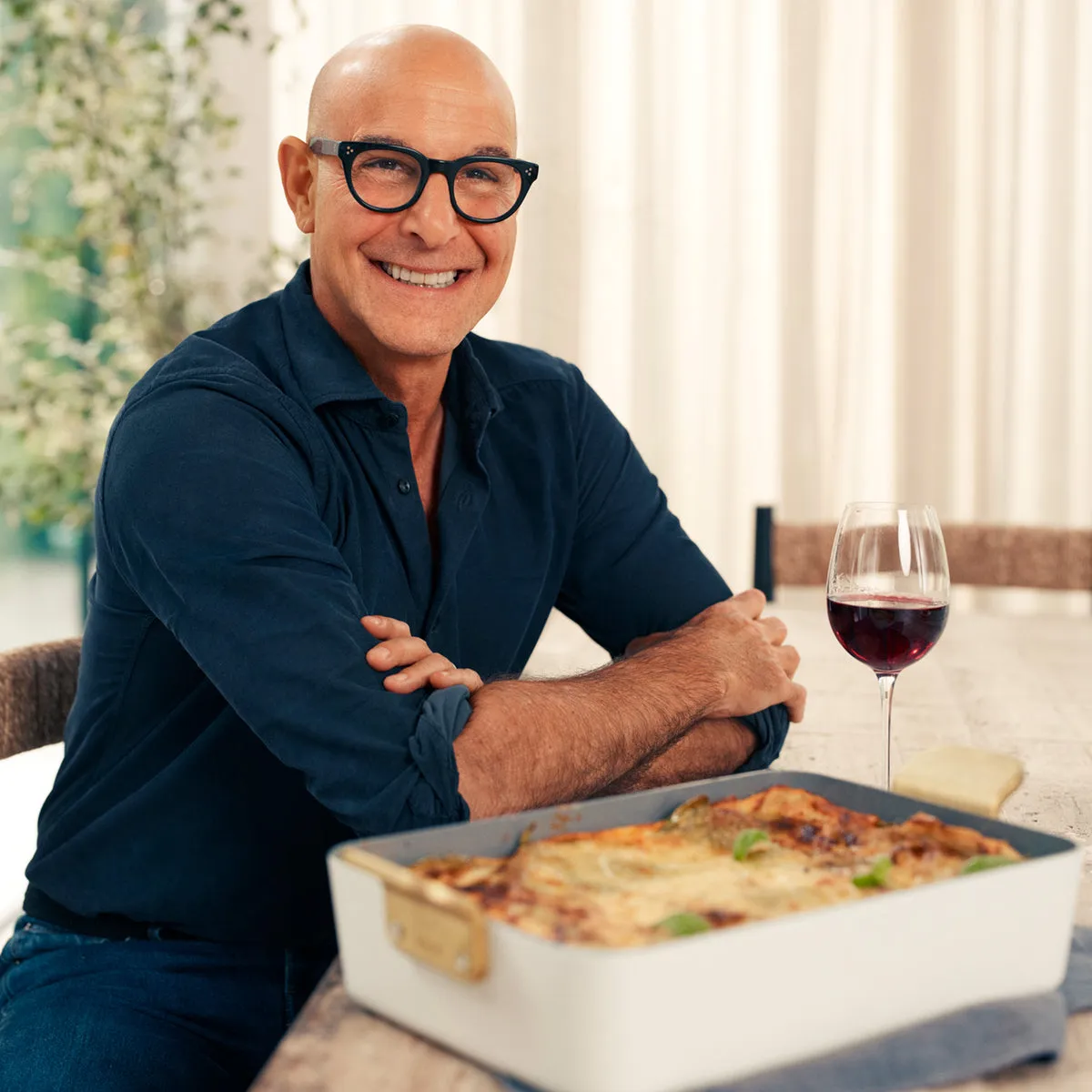 Stanley Tucci™ Ceramic Nonstick Lasagna Pan | Carrara White