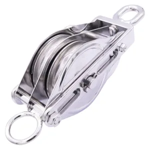 Type 304 Stainless Steel Twin Swivel Block with Eye