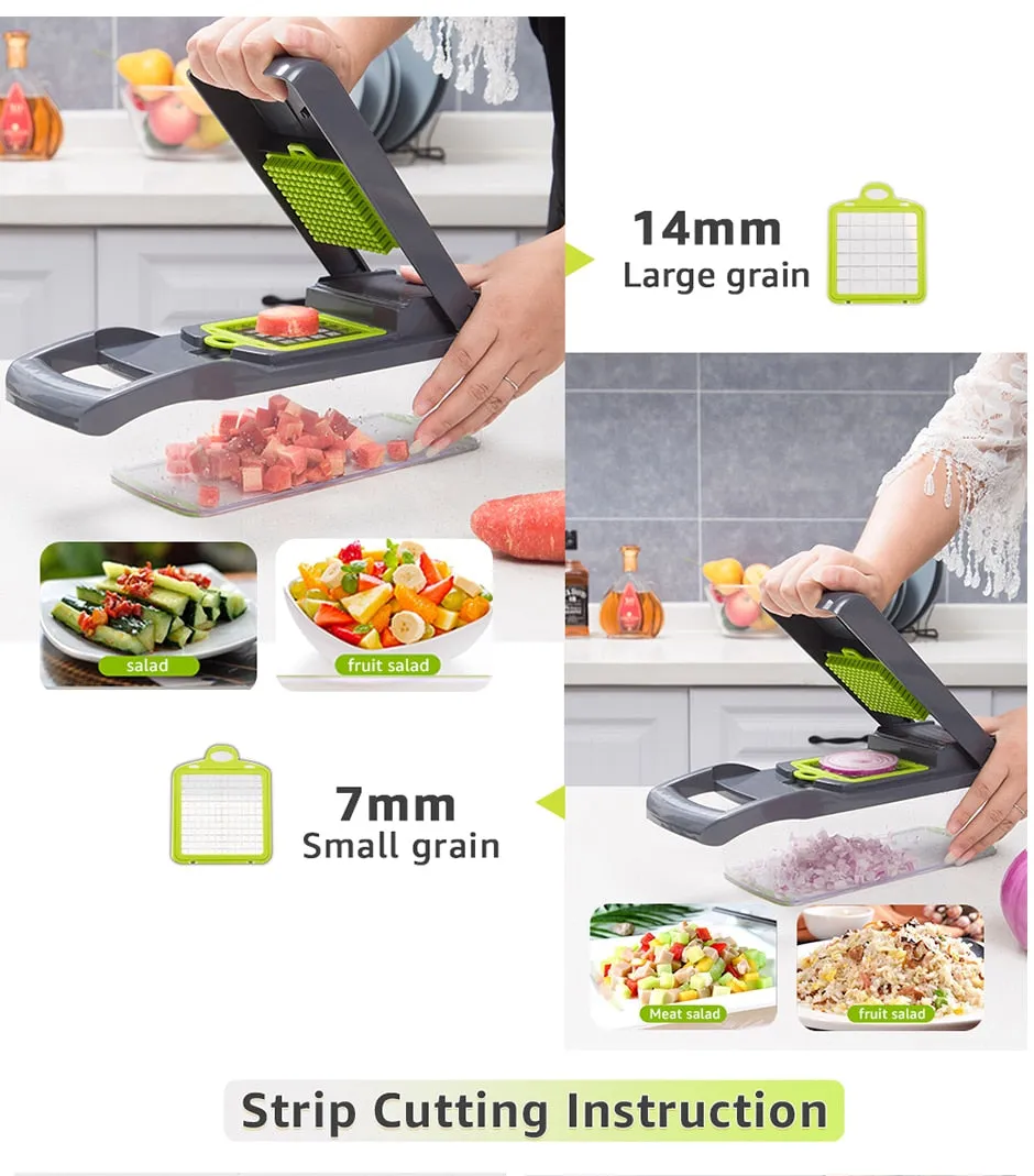 Vegetable Cutter Multifunctional Slicer Fruit Potato Peeler Carrot Grater Kitchen accessories basket vegetable slicer - kitchen wear