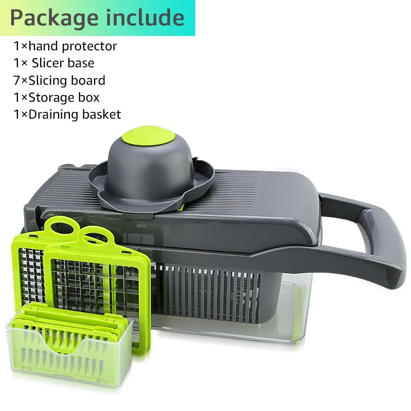 Vegetable Cutter Multifunctional Slicer Fruit Potato Peeler Carrot Grater Kitchen accessories basket vegetable slicer - kitchen wear