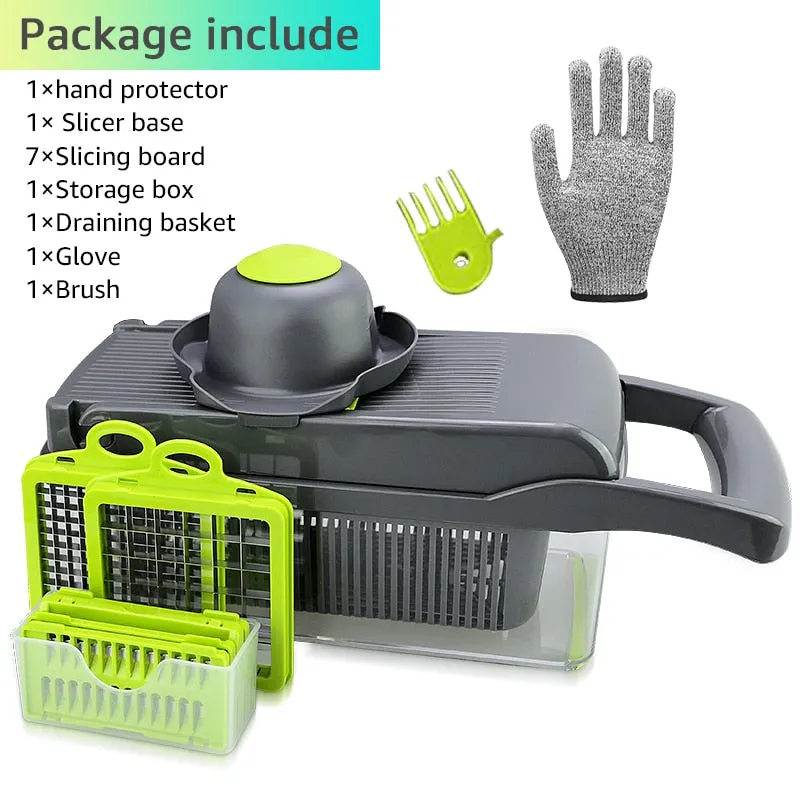 Vegetable Cutter Multifunctional Slicer Fruit Potato Peeler Carrot Grater Kitchen accessories basket vegetable slicer - kitchen wear