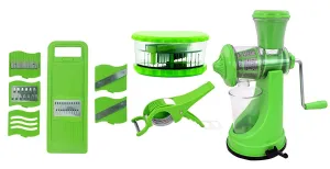 Your Brand Kitchen Combo - Manual Juicer, 6 in 1 Slicer, Multi Crusher and Veg Cutter with Peeler